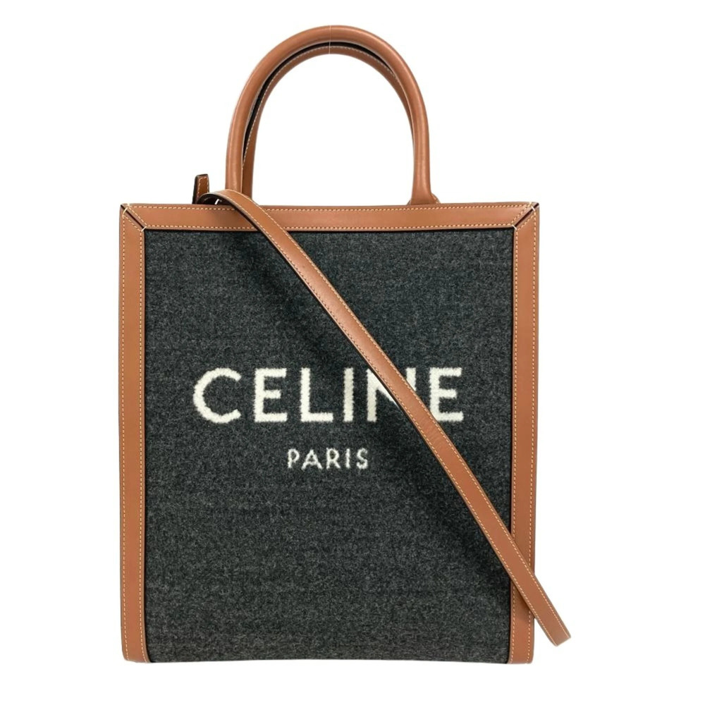 Celine Small Vertical Cabas Tote Bag, 2-Way, Calfskin Cotton, 192082ENU.09BE,...